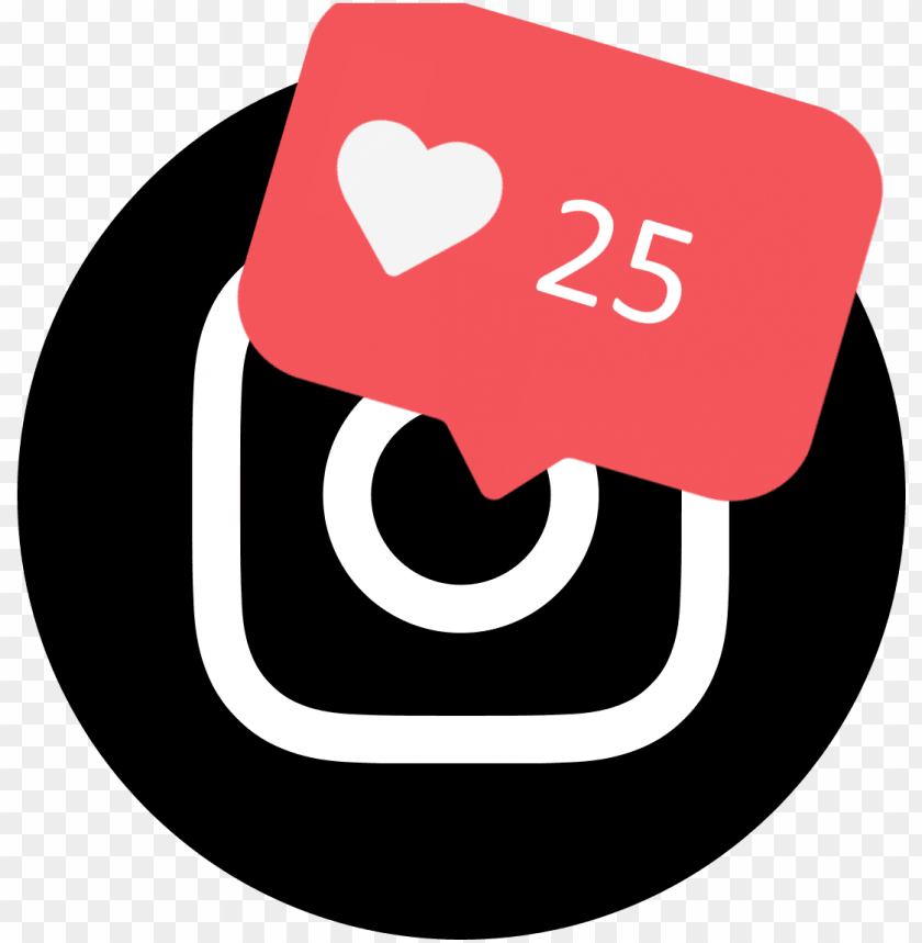 Free Instagram Likes Black Circle Instagram Logo Png Image With