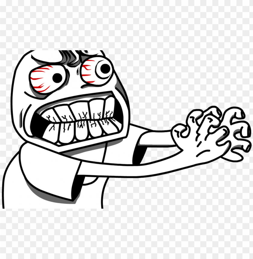 Rage Comics Messages Sticker-6 - Crying Rage Face Png, Transparent Png,  free png download