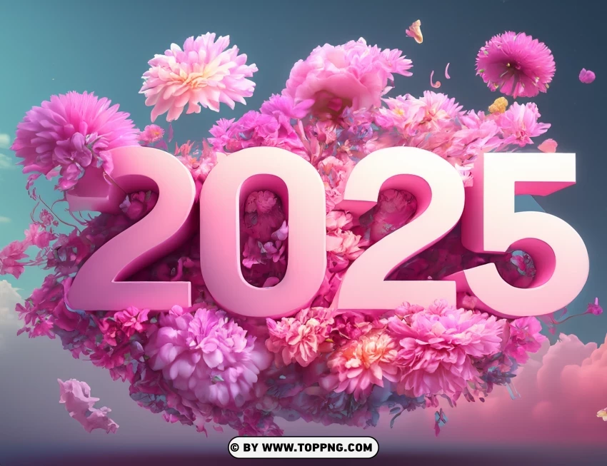 Free Pink Roses Background Clipart For Happy New Year 2025 Download Now