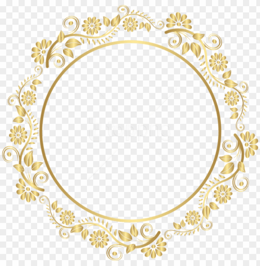 free PNG free png download round gold border frame deco png - gold round frame PNG image with transparent background PNG images transparent