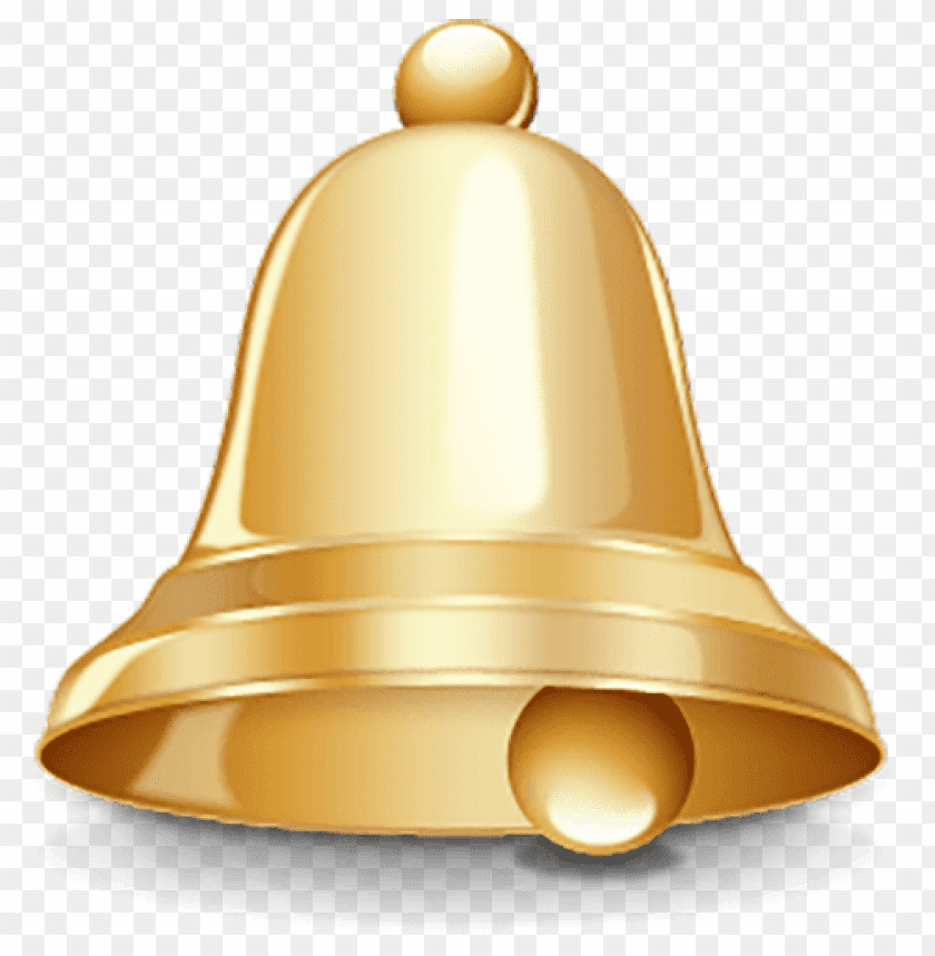 Transparent Background PNG Of Gold Bell Clipart - Image ID 123