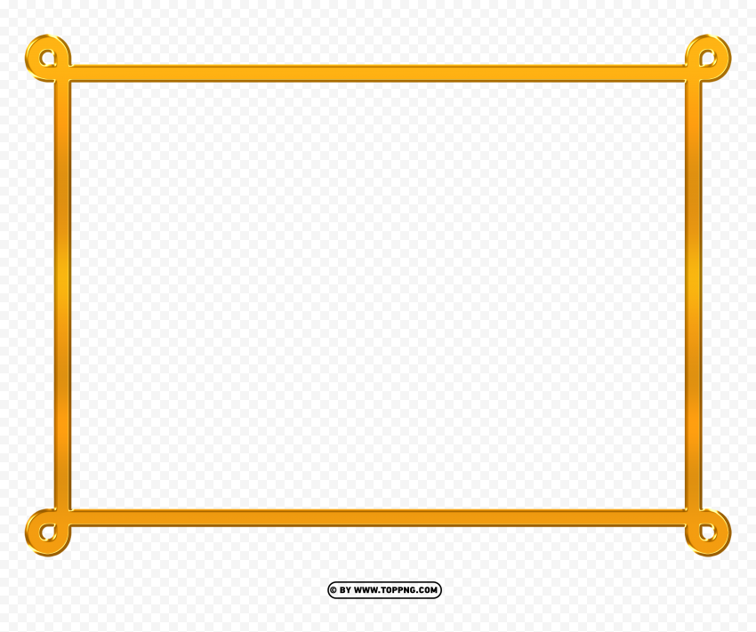 Free Png Golden Ornament Frame Border - Image ID 488664