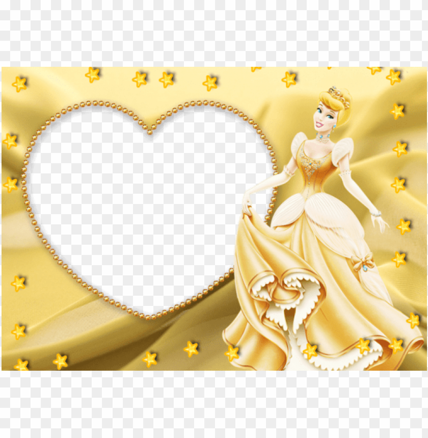 free png princess kids yellow transparent frame png blank greeting card design for birthday PNG transparent with Clear Background ID 187323