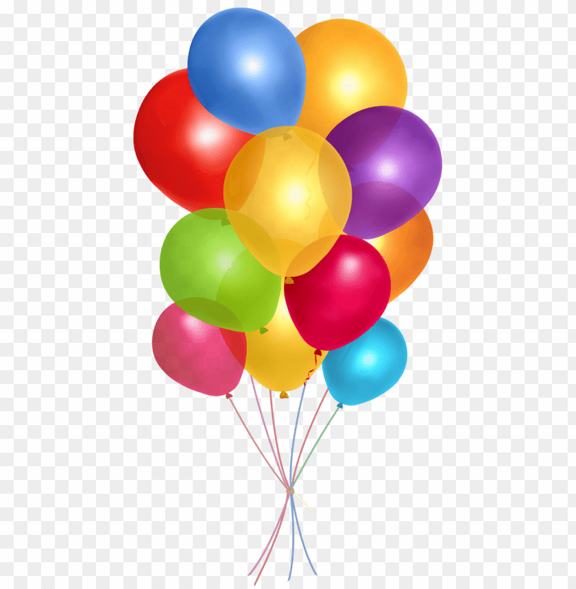 Transparent Background PNG Of Simple Group Balloons - Image ID 67