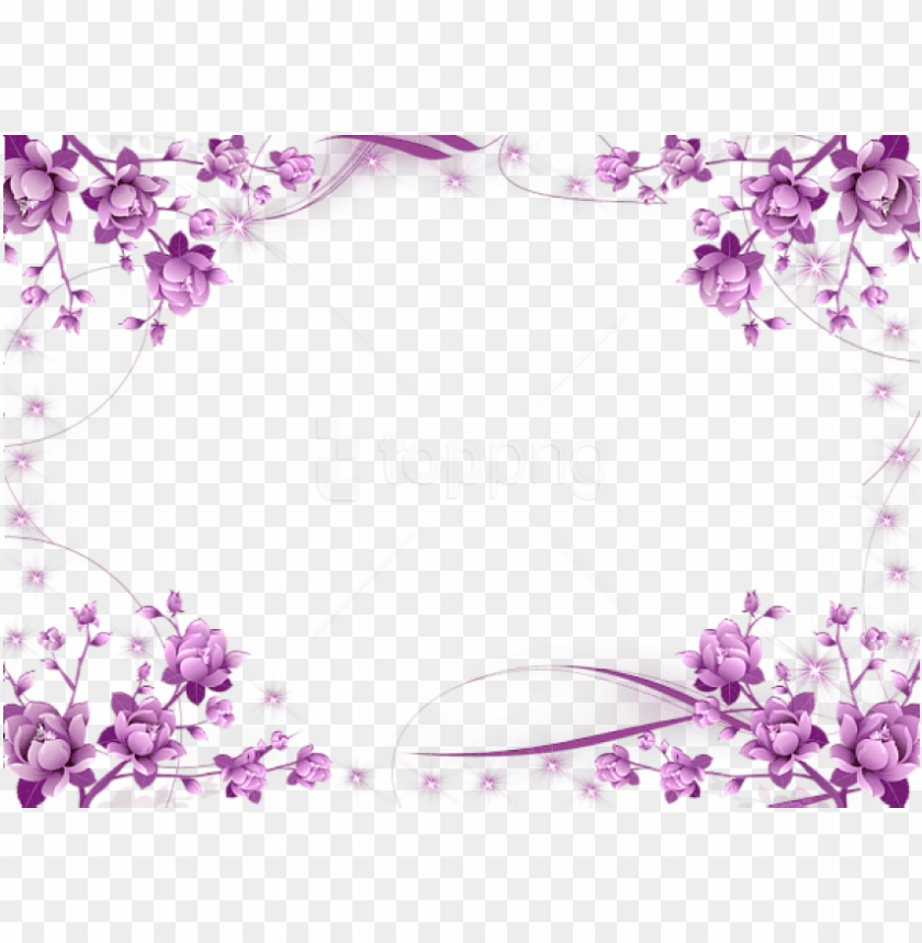 Free Png Transparent Pink Flowers Frame Background Flower Frame Png Image With Transparent Background Toppng