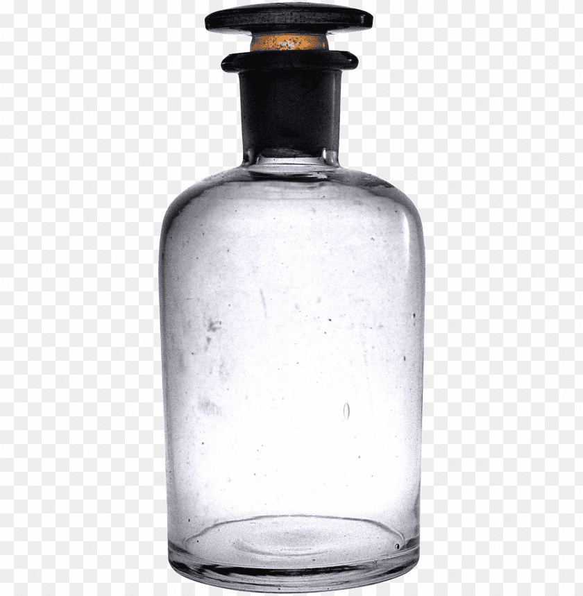 Transparent Background PNG Of Vintage Empty Bottle - Image ID 188
