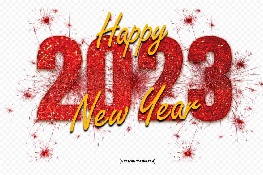 free red 2023 happy new year glitter with sparkler png,New year 2023 png,Happy new year 2023 png free download,2023 png,Happy 2023,New Year 2023,2023 png image