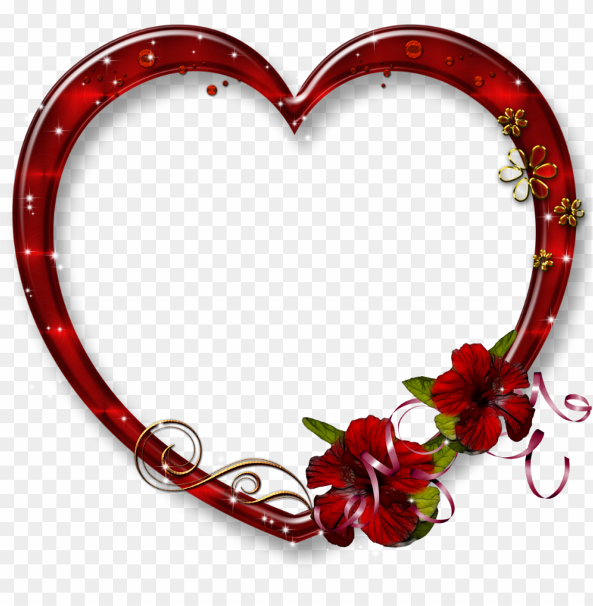 Free Romantic Heart Shape Border Frame PNG Image With Transparent Background@toppng.com