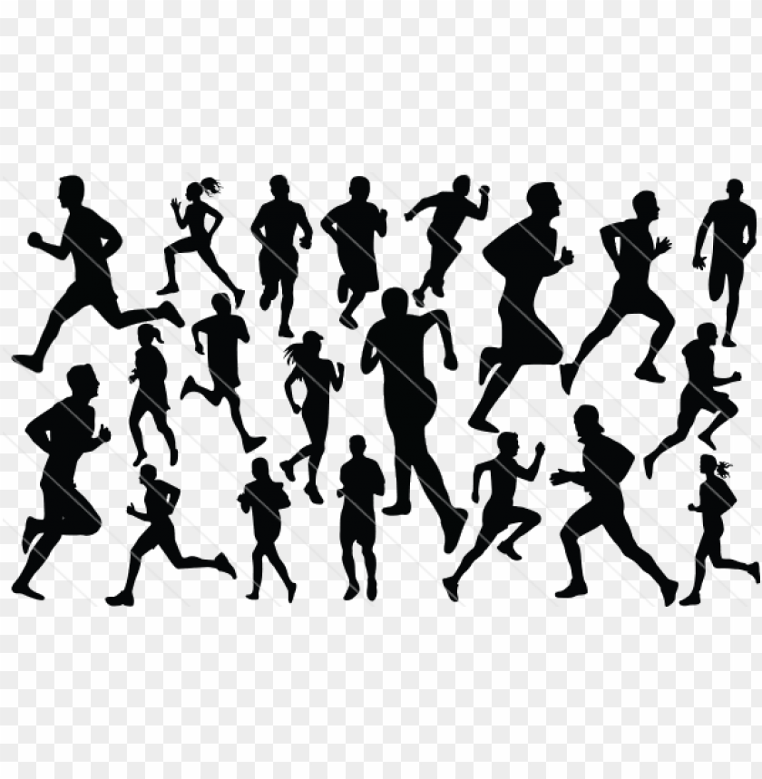 free running silhouette png - people long running silhouettes PNG image with transparent background@toppng.com