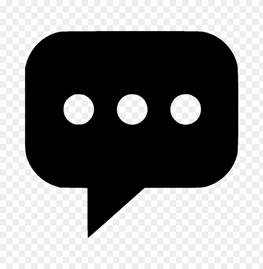 free speech comment chat black icon PNG image with transparent background@toppng.com