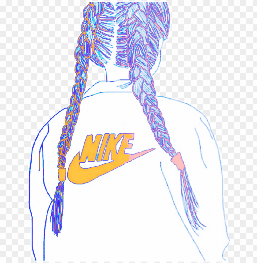 Freetoedit Remix Nike Logo Girl Drawing Colorful Nike Logo Girl Png Image With Transparent Background Toppng - blue background nike logo just do it hd wallpaper roblox