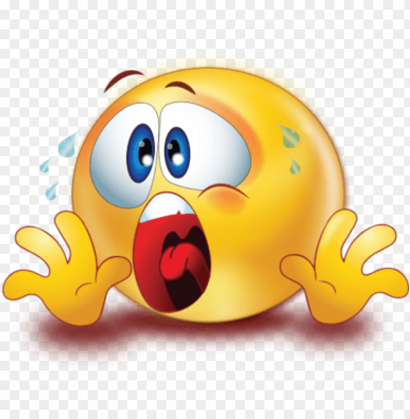 Frightened Scared Face With Sweat - Emoji Png Scared Face PNG Transparent With Clear Background ID 177072