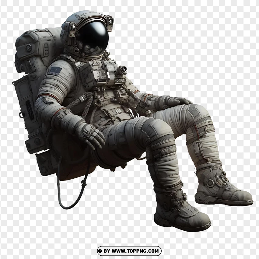 Front View Astronaut With Mmu Backpack PNG Transparent Background