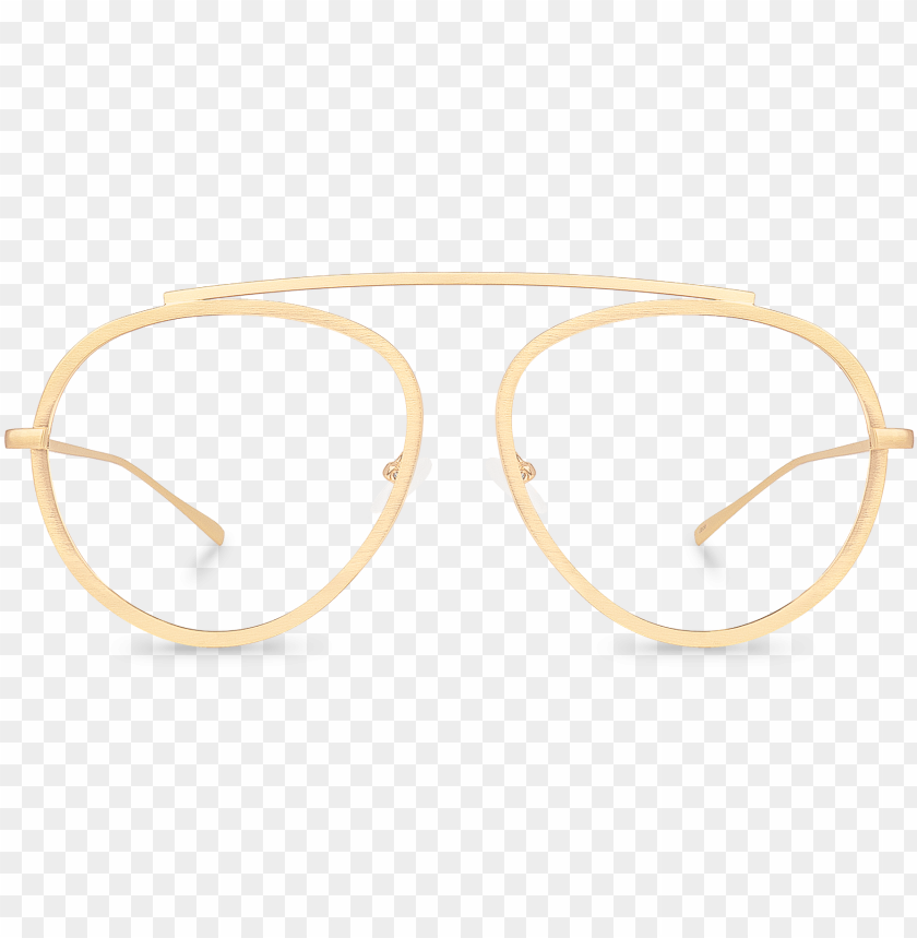 front view of jace aviator glasses made from gold metal PNG transparent with Clear Background ID 422874