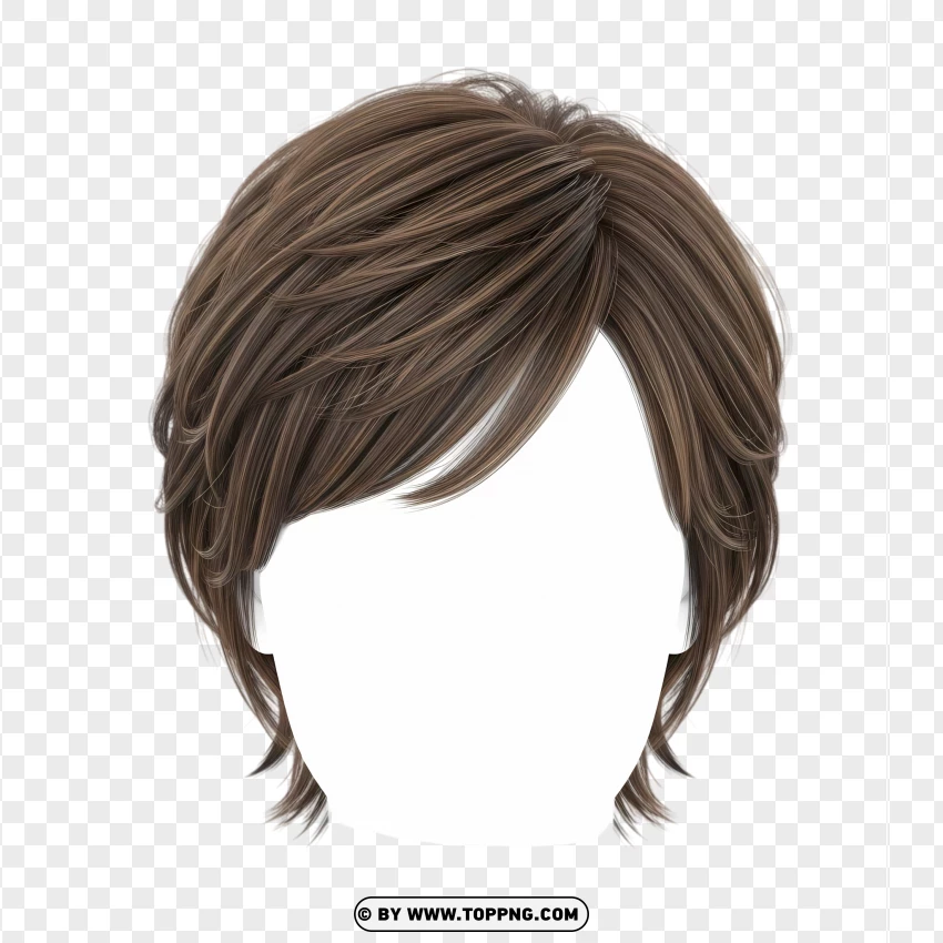 Front view of women's pixie cut – black, trimmed