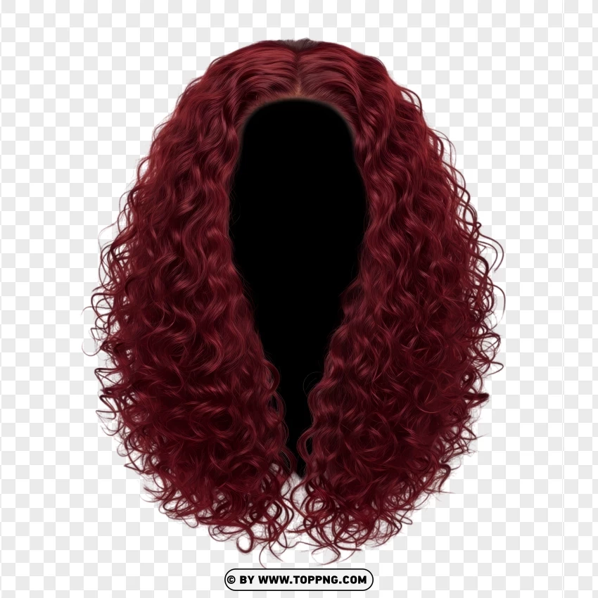 Front view of voluminous curly hair – shoulder length