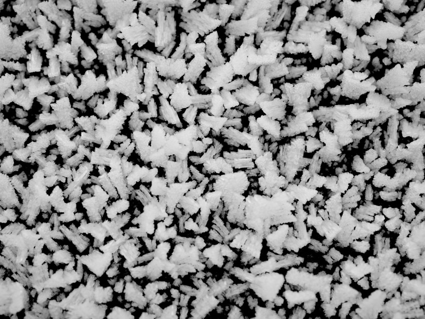 Frost Ice Crystals Winter Black And White Png - Free PNG Images