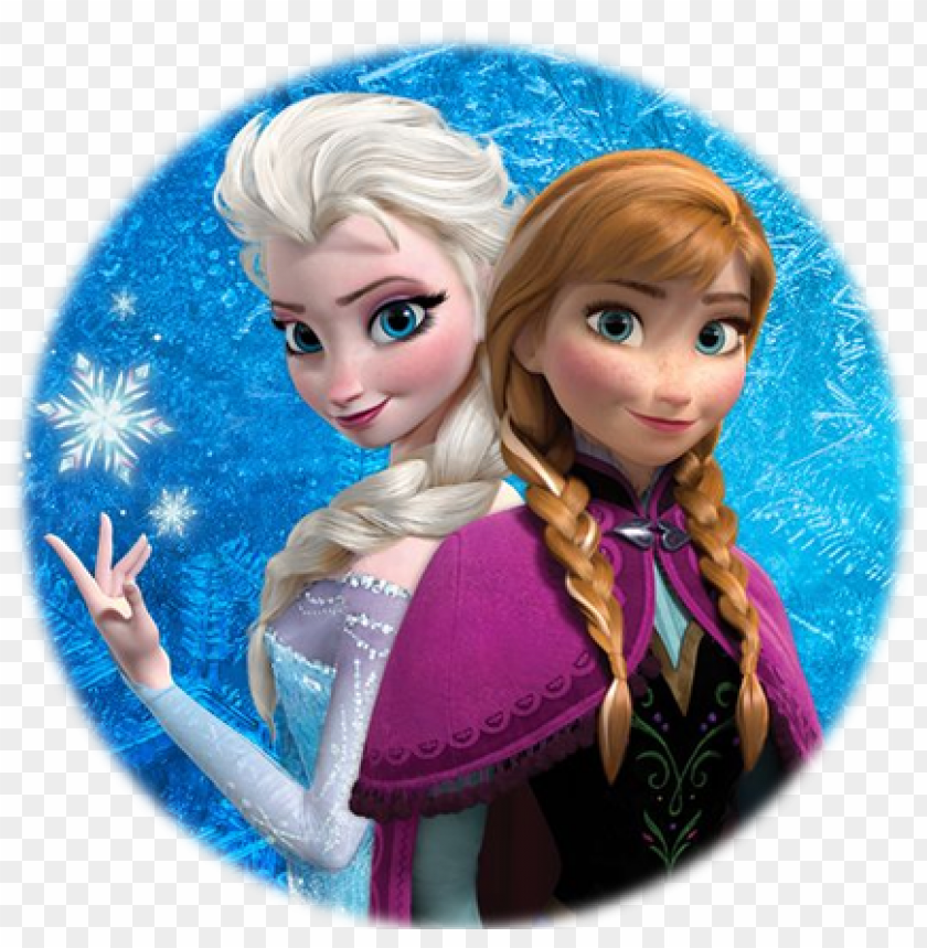 frozen elsa y anna png graphic download - anna elsa frozen round PNG image  with transparent background | TOPpng