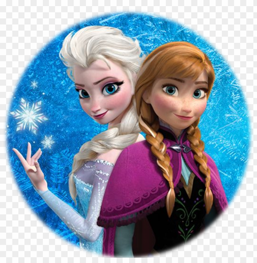 frozen elsa y anna png graphic download anna elsa frozen round PNG transparent with Clear Background ID 163997