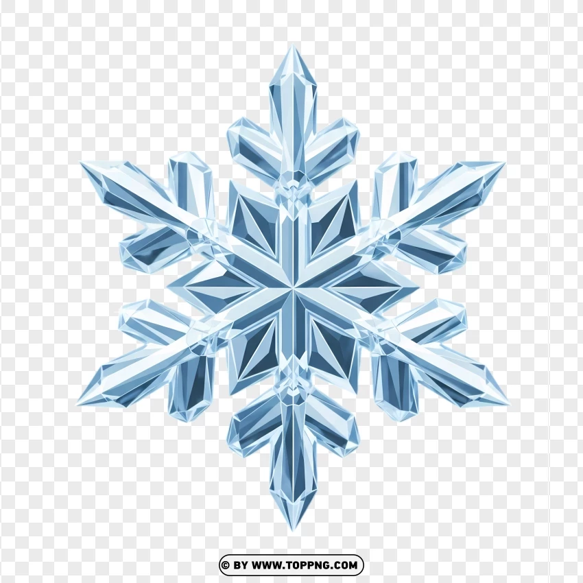 Frozen Snow Star Vector Style PNG Transparent Background
