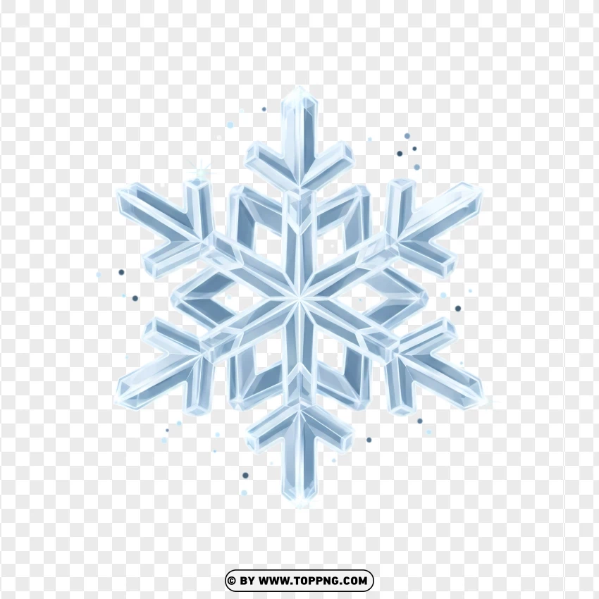Frozen Snow Star With Sharp Icy Arms PNG Transparent Background