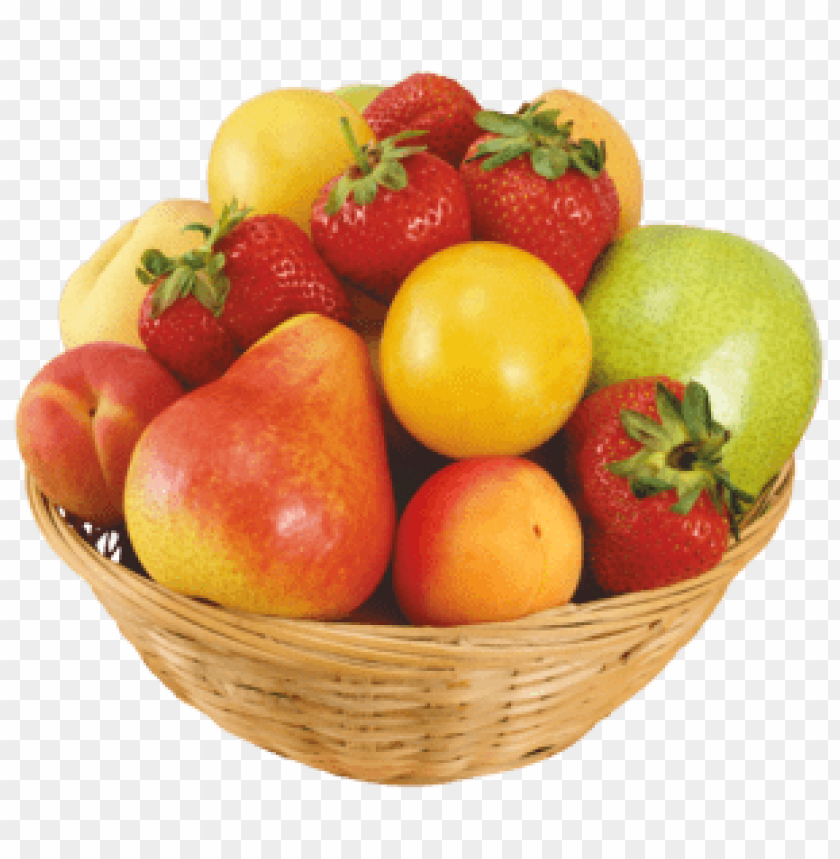 fruits, in, wicker, bowl