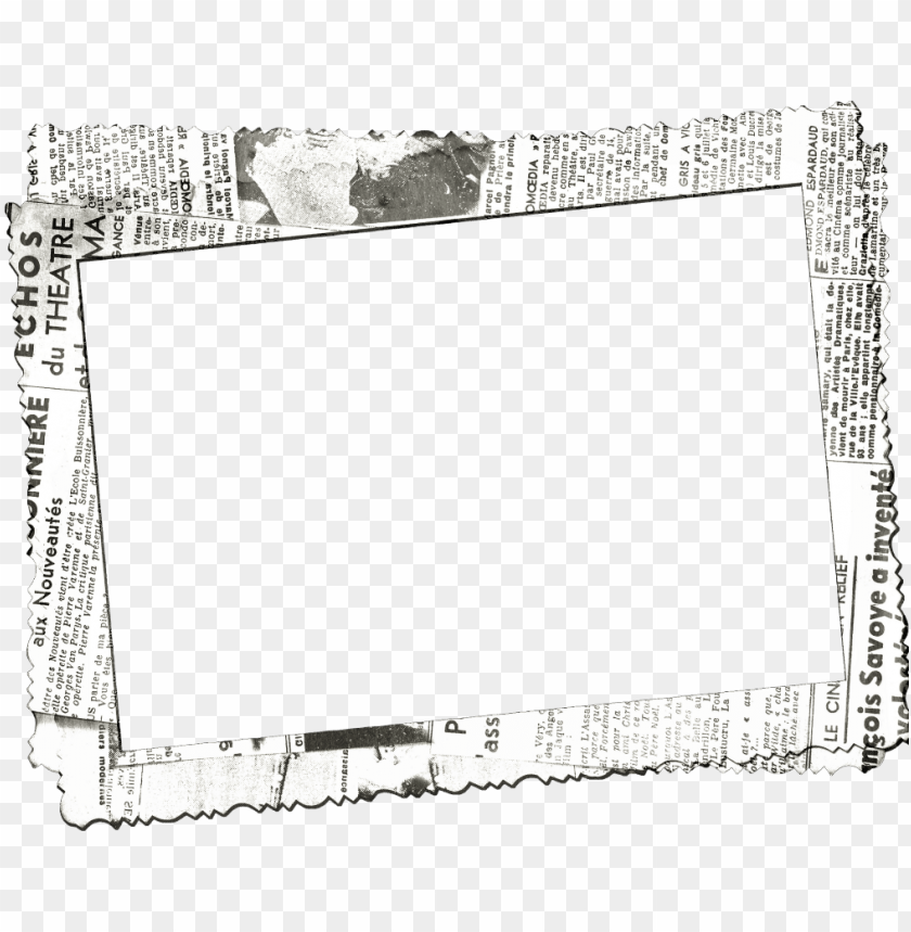 Ftestickers Frame Borders Newspaper Vintage Retro - Newspaper ...