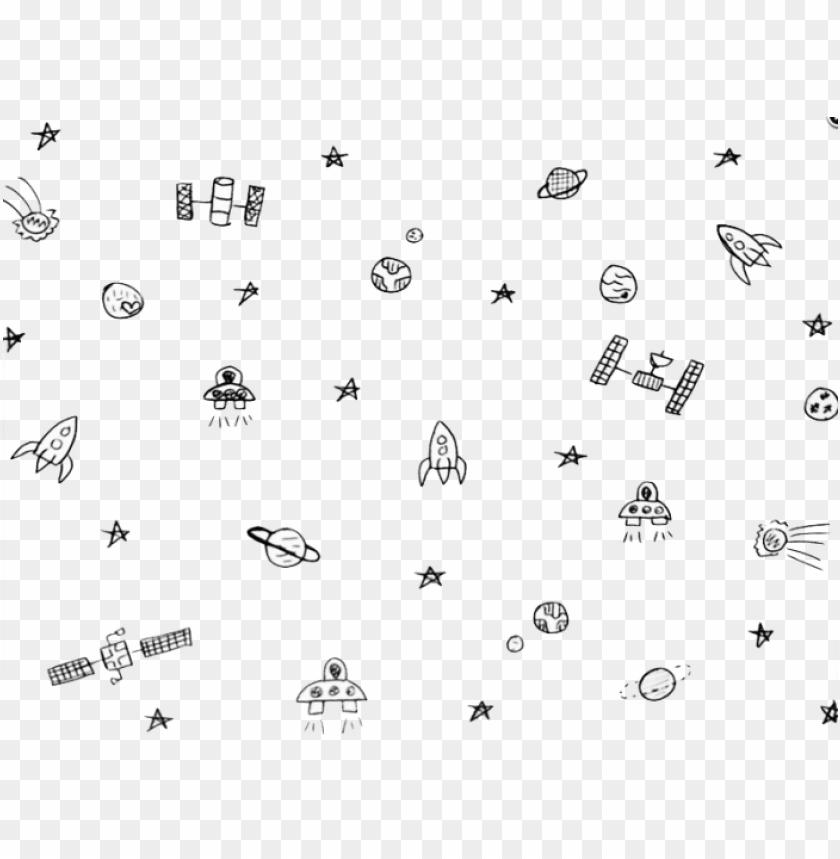 Galaxy Background Clipart Black And White