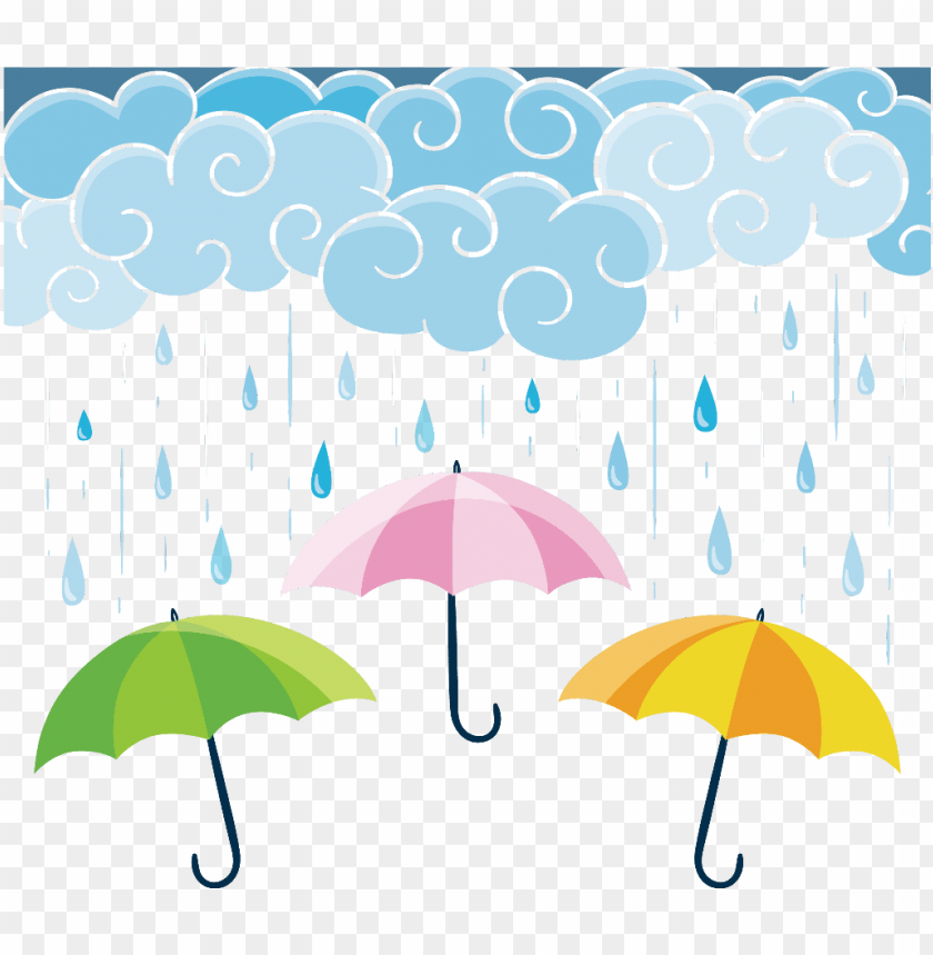 set, umbrella, food, drops, rain, raindrops, lunch