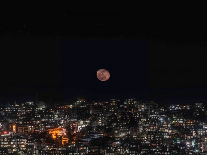 free PNG full moon, night city, moon, night, darkness background PNG images transparent
