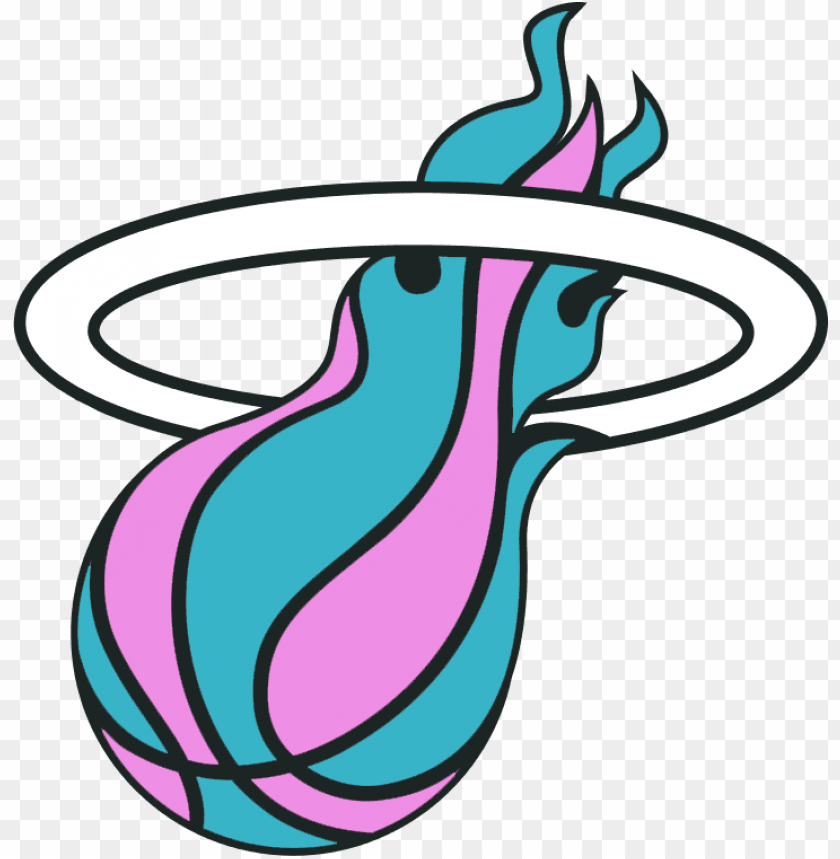 full size miami heat pink logo PNG transparent with Clear Background ID 173947