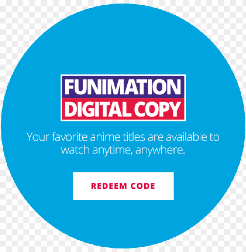 funimation digital copy codes PNG transparent with Clear Background ID 250809