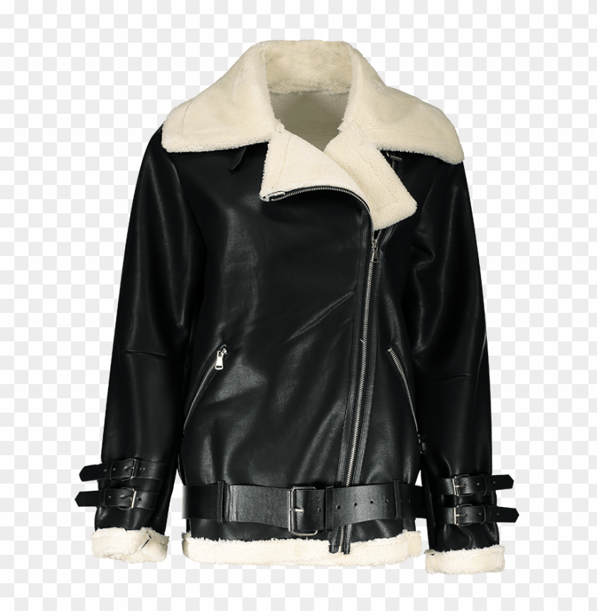 Fur Lined Leather Jacket Png Free Png Images Toppng