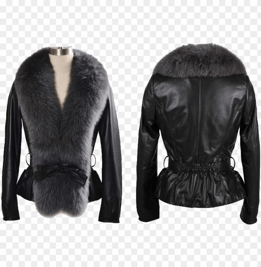 fur lined leather jacket png - Free PNG Images ID 7574