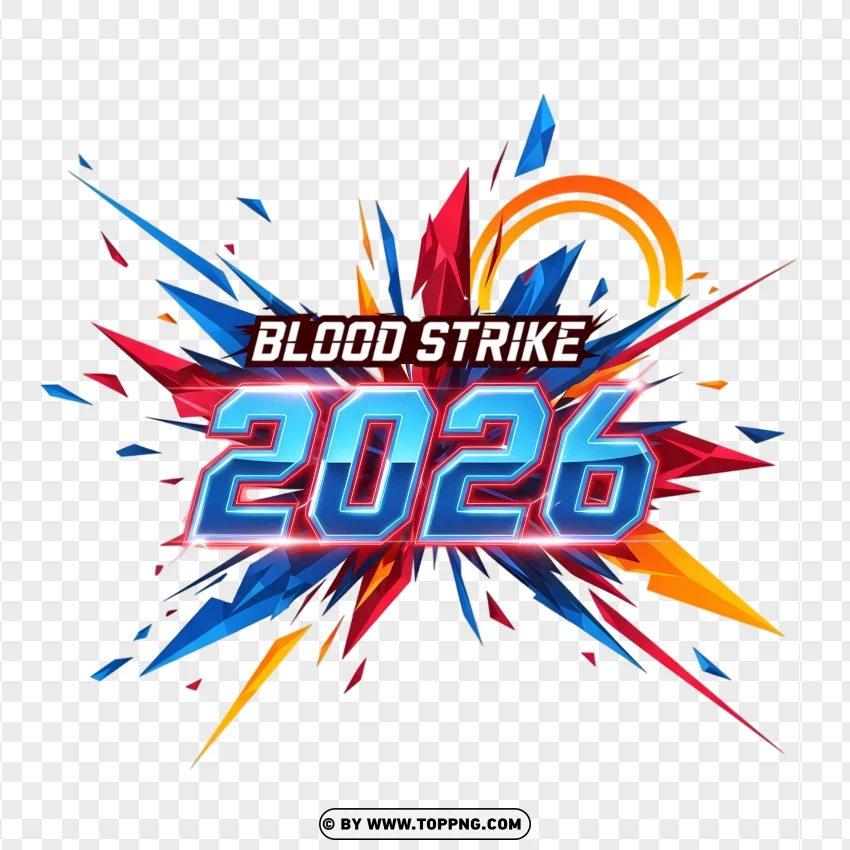 Shooter Game Style 2026 New Year Design PNG Transparent Background