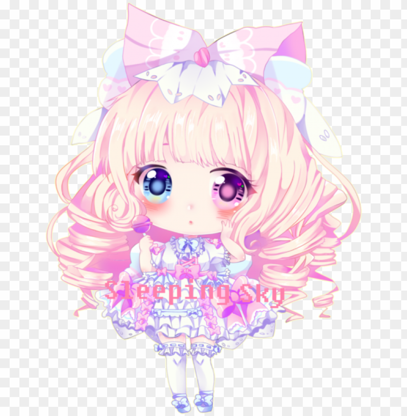 Fuwa By Sleeping-sky Personagens De Anime Dibujos - Color Dibujo De Anime Chibi PNG Transparent Background