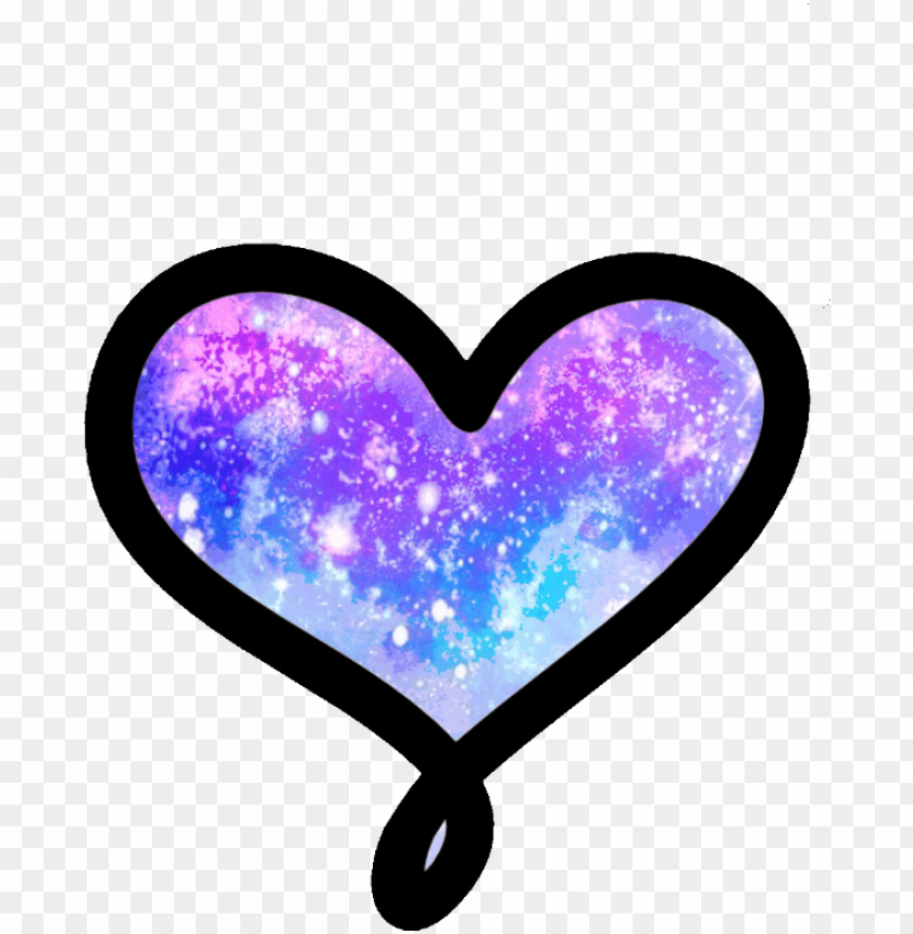 Purple Galaxy Heart Background