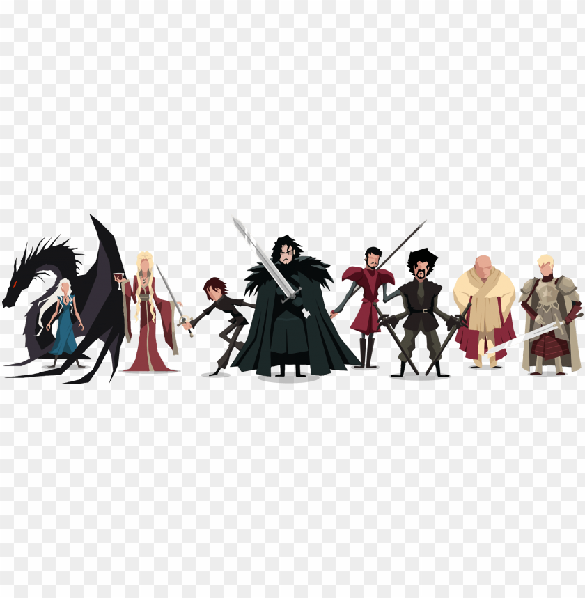 game of thrones characters cartoon PNG image with transparent background |  TOPpng