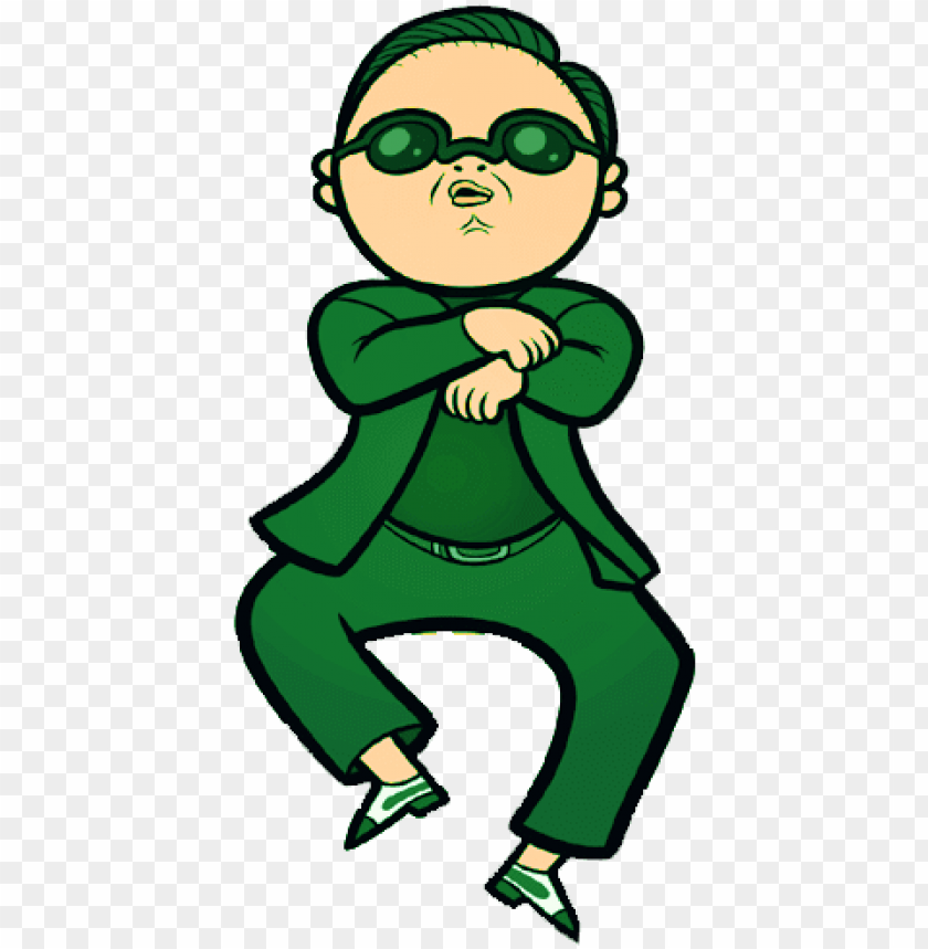 gangnam style cartoon animated gif PNG image with transparent background |  TOPpng