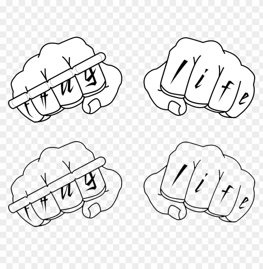 Gangster Thug Life Tattoo Hands PNG Image With Transparent Background
