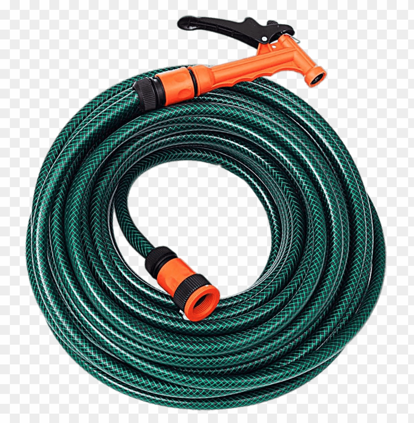 tools and parts, water hose, garden hose with nozzle, 