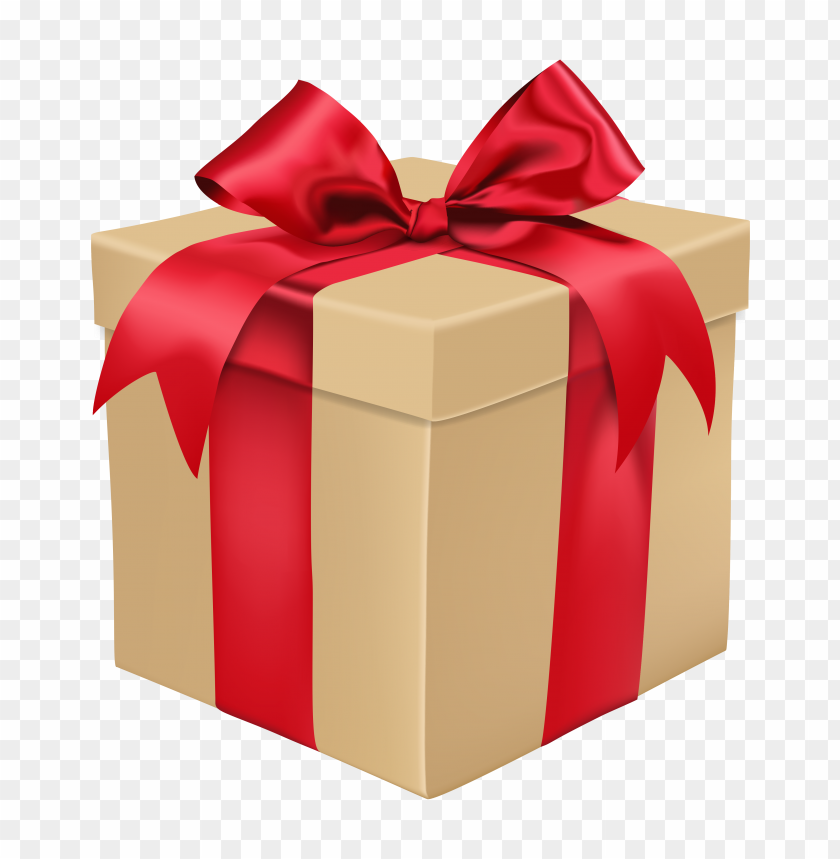 Gift box with red bow isolated PNG image with transparent background@toppng.com