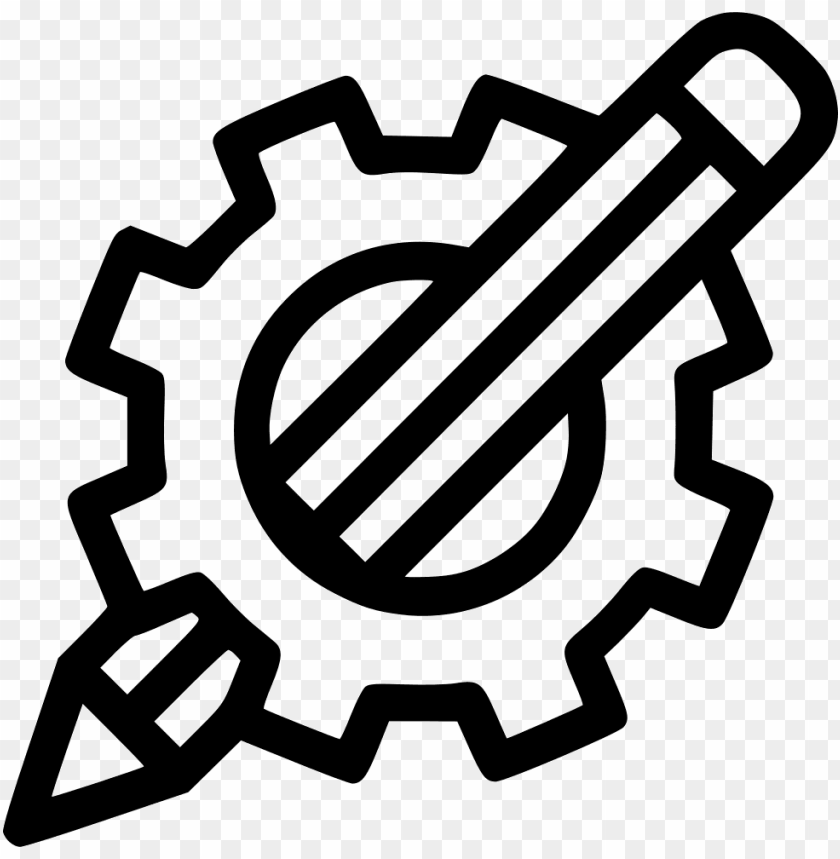 Geometry Setting Gear Design Svg  Icon - Pencil Design Icon Png - Free PNG Images