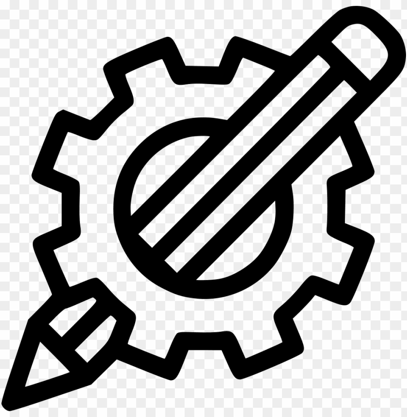 geometry setting gear design svg icon pencil design icon png - Free PNG Images ID 126078