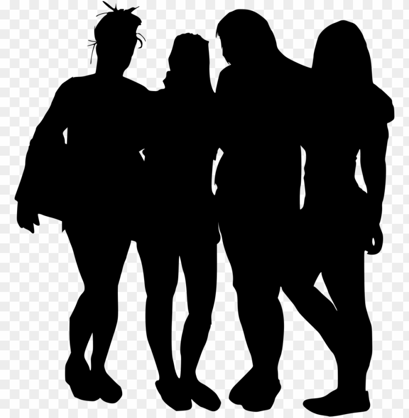 free PNG girl group hoto posing silhouette png - Free PNG Images PNG images transparent
