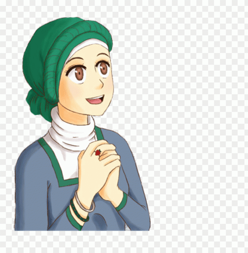 girl islamic clipart png images background -  image ID is 2771