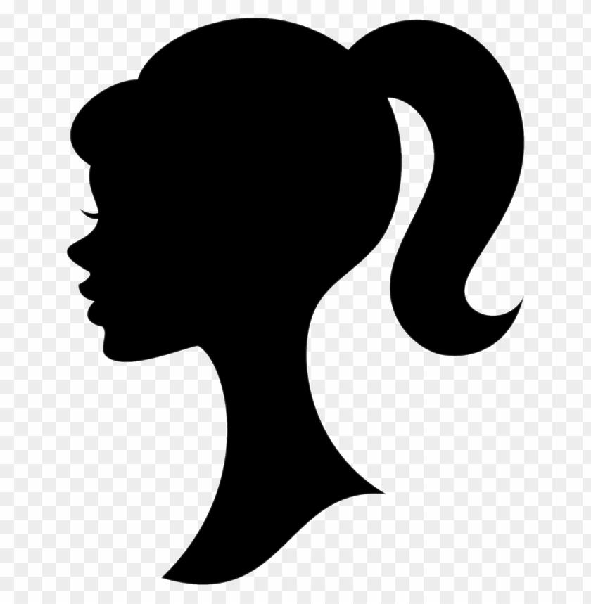 miscellaneous, silhouettes, girl with ponytail, 