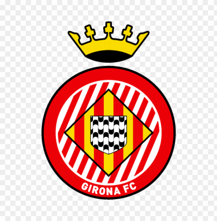 Girona FC, soccer club logo, Spanish football team, red and yellow emblem, Catalonia sports