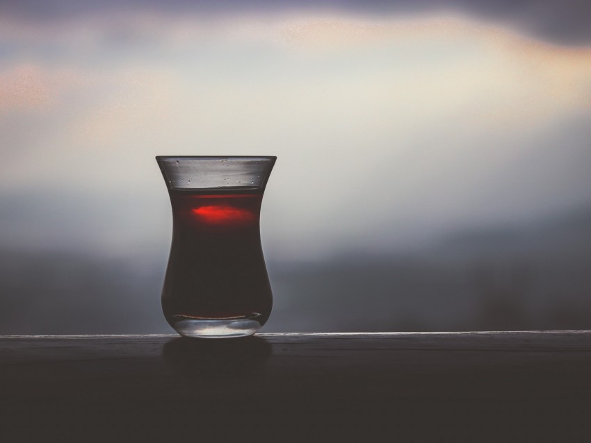 Glass Tea Dark Drink Blur Png - Free PNG Images