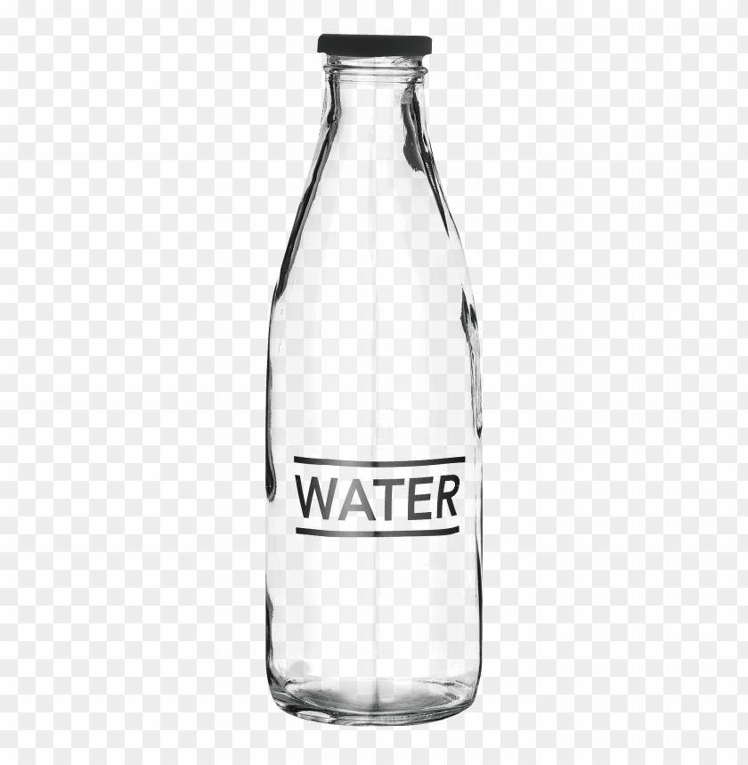 Transparent Background PNG of glass water bottle - Image ID 24439
